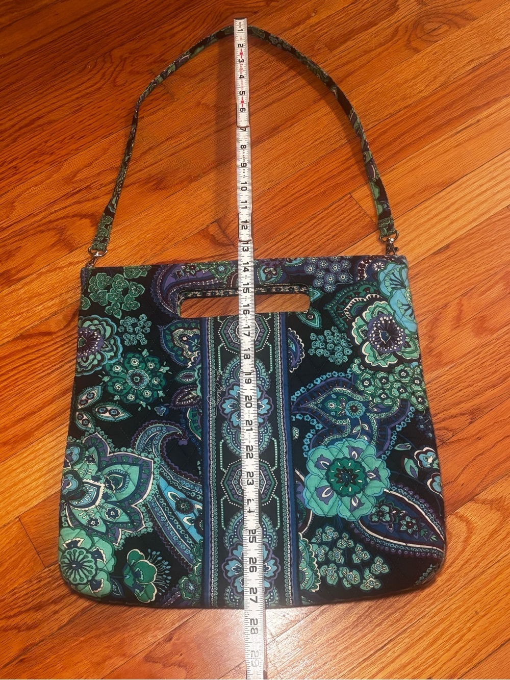 Vera Bradley Paisley Floral Convertible Shoulder Top Handle Clutch Bag Purse - Picture 5 of 12